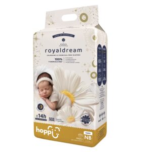 Bỉm – Tã dán Hoppi RoyalDream cao cấp size NB 66 miếng (cho trẻ <= 5kg) )