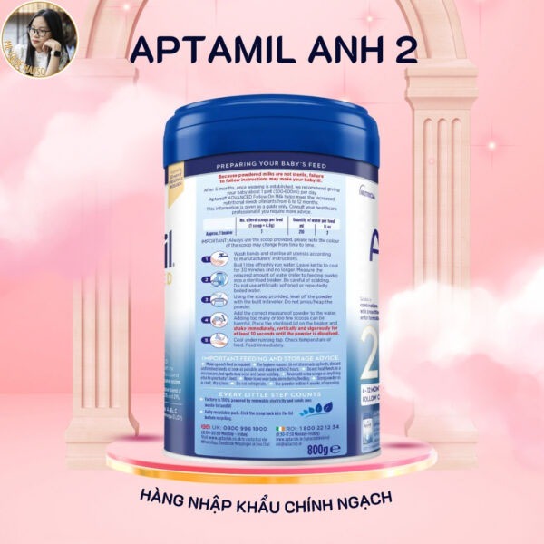 Sữa Aptamil Advanced số 2 – 800g Dành cho trẻ từ 6– Sữa Aptamil Advanced số 2 – 800g Dành cho trẻ từ 6–12 tháng tuổi