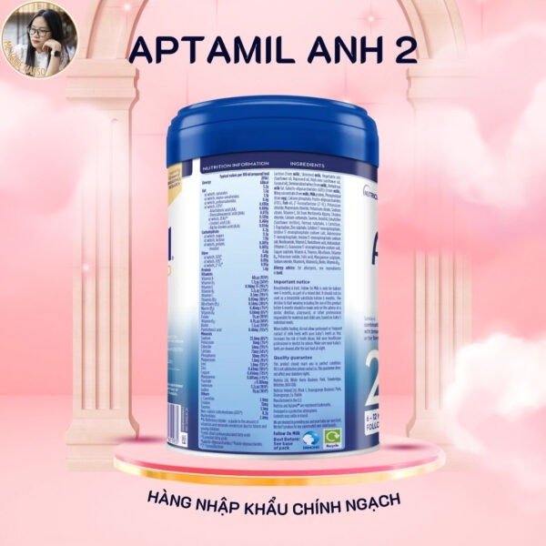 Sữa Aptamil Advanced số 2 – 800g Dành cho trẻ từ 6– Sữa Aptamil Advanced số 2 – 800g Dành cho trẻ từ 6–12 tháng tuổi