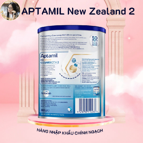 Sữa Aptamil Profutura Cesarbiotik số 2 (800g) Dành cho bé Sữa Aptamil Profutura Cesarbiotik số 2