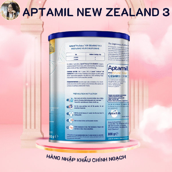Sữa Aptamil Profutura KID Cesarbiotik 3 (800g) cho trẻ trên Sữa Aptamil Profutura KID Cesarbiotik 3 (800g) cho trẻ trên 2 tuổi