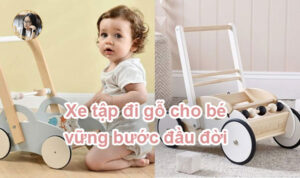 Xe tập đi gỗ cho bé