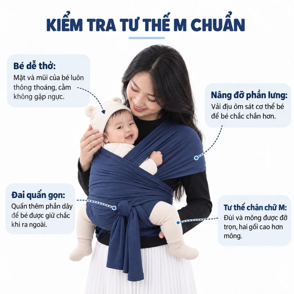 địu ngồi cho bé