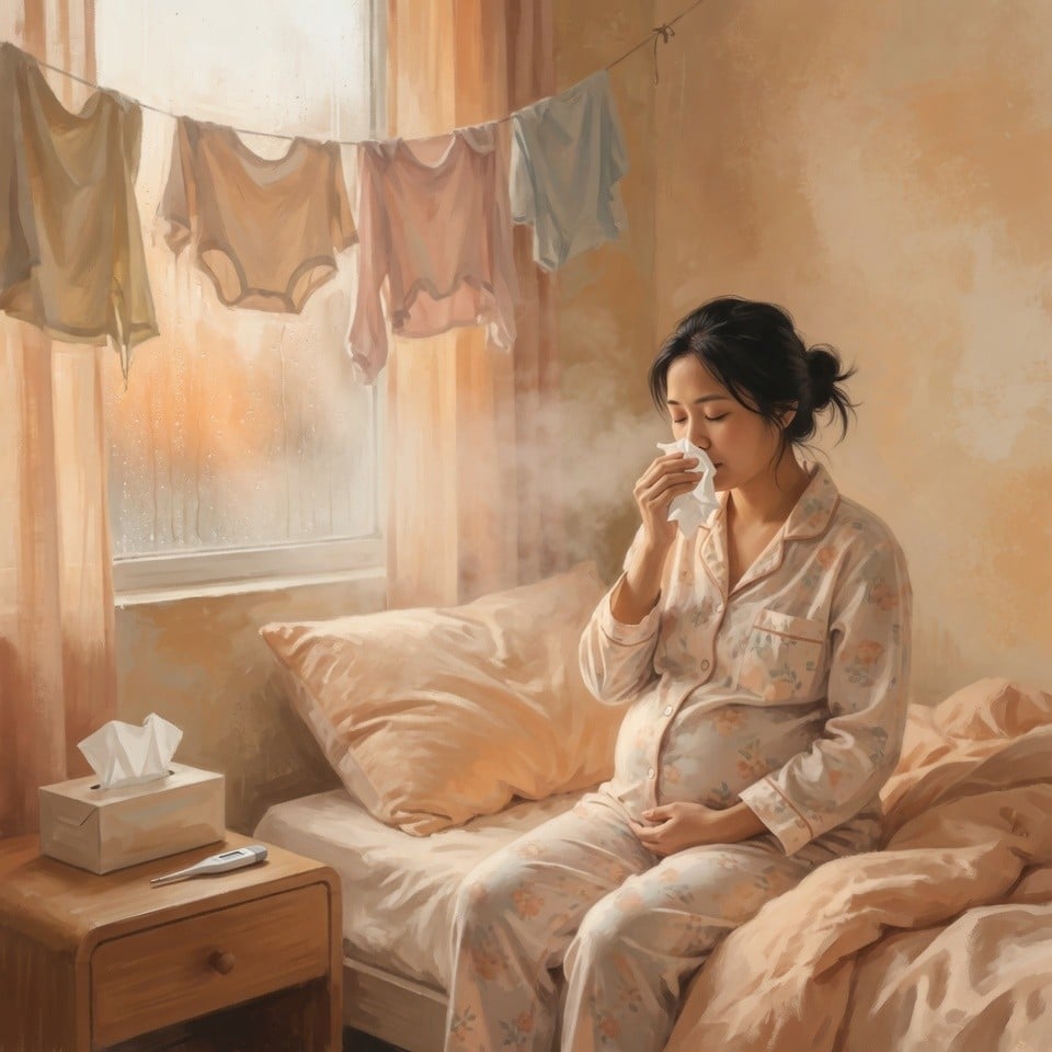 5 vấn đề sức khỏe bà bầu thường gặp khi trời nồm ẩm