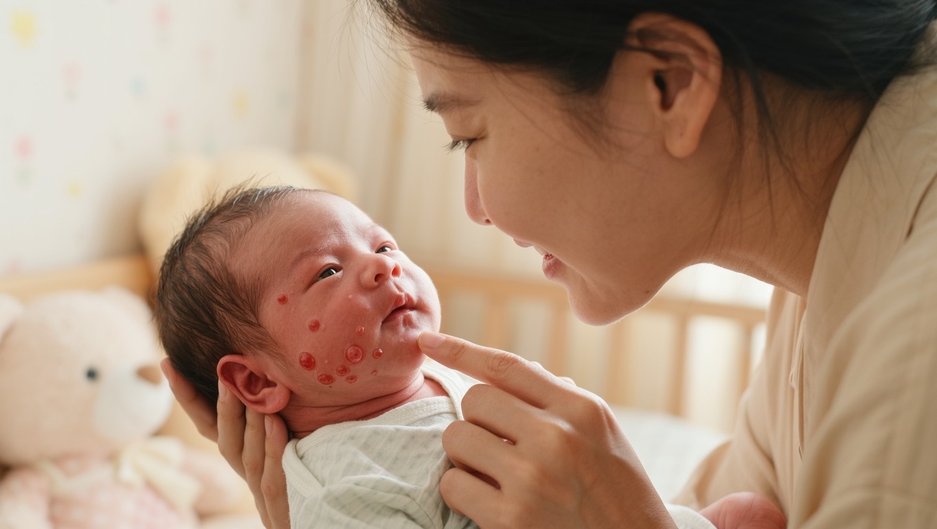 Rôm sảy ở trẻ sơ sinh – Nỗi lo thầm lặng của mọi mẹ bỉm