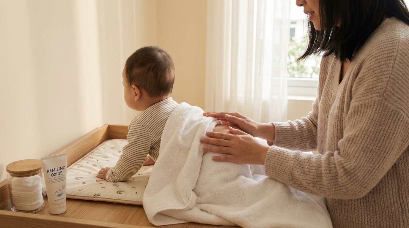 Chăm sóc bé hăm tã đúng cách: Bí quyết từ nhi khoa
