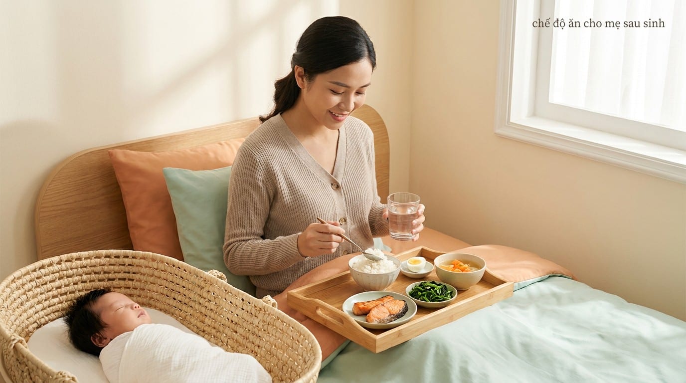 Chế Độ Ăn Cho Mẹ Sau Sinh: 6 Nhóm Chất Vàng Giúp Nhanh Hồi Phục