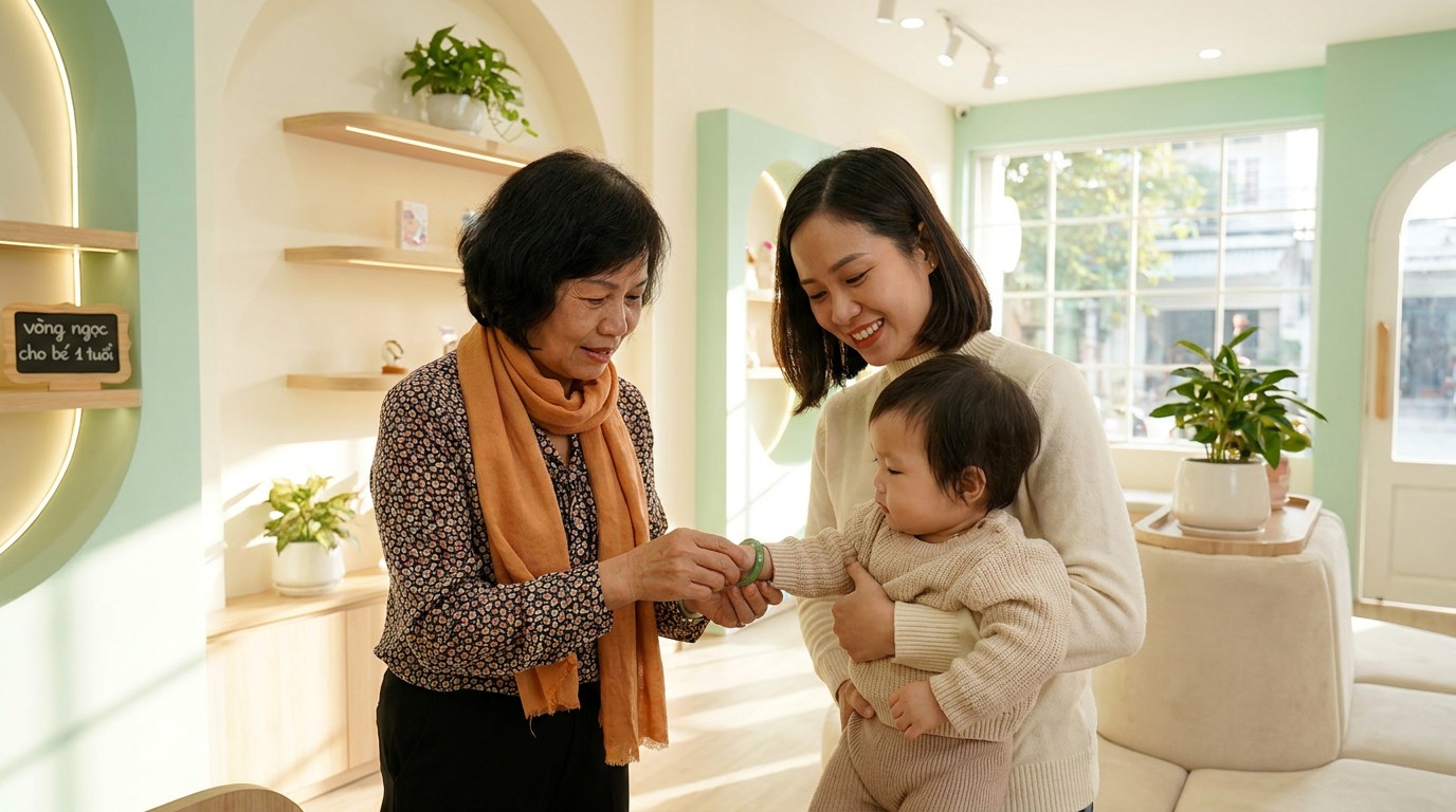 Vòng Ngọc Cho Bé 1 Tuổi: Top 5 Mẫu An Toàn Đáng Mua Nhất 2025