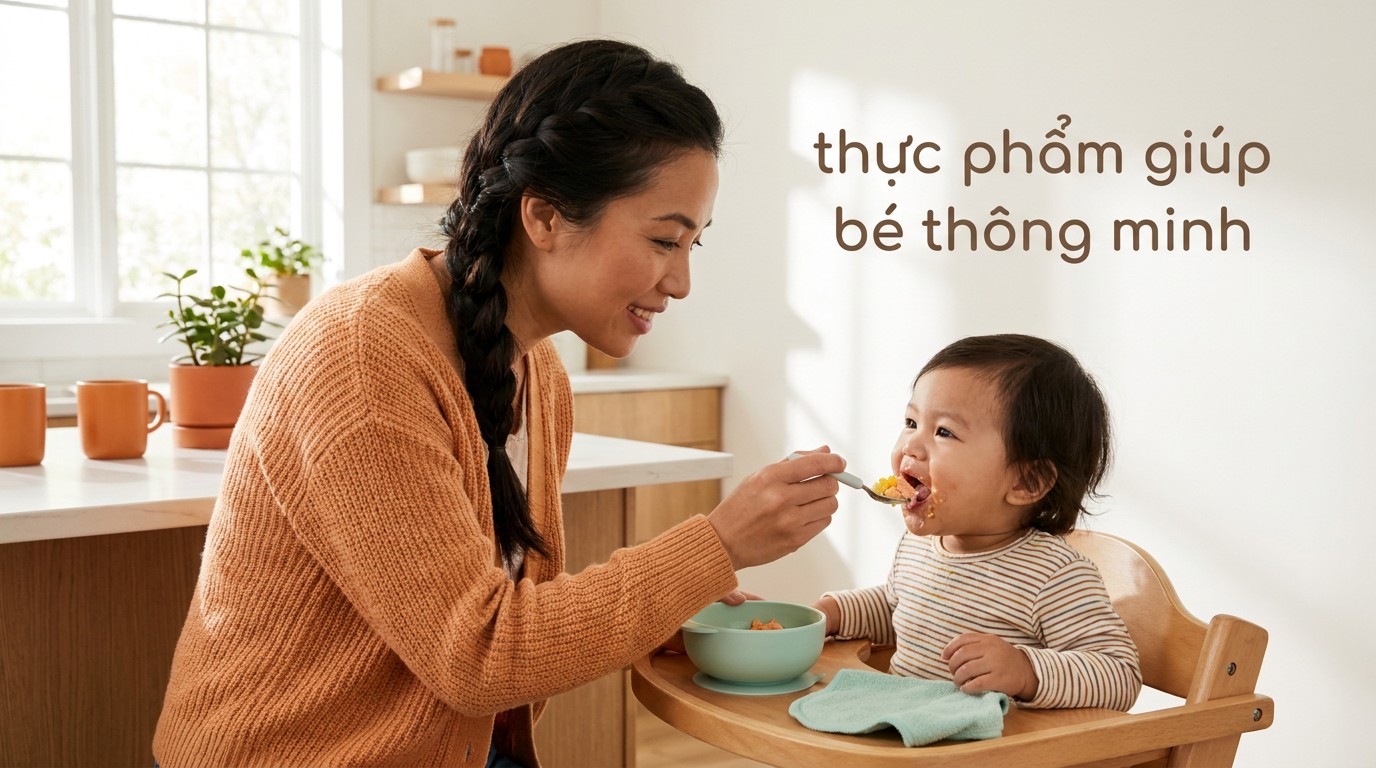 Thực Phẩm Giúp Bé Thông Minh: 4 Dưỡng Chất & Thực Đơn Theo Tuổi