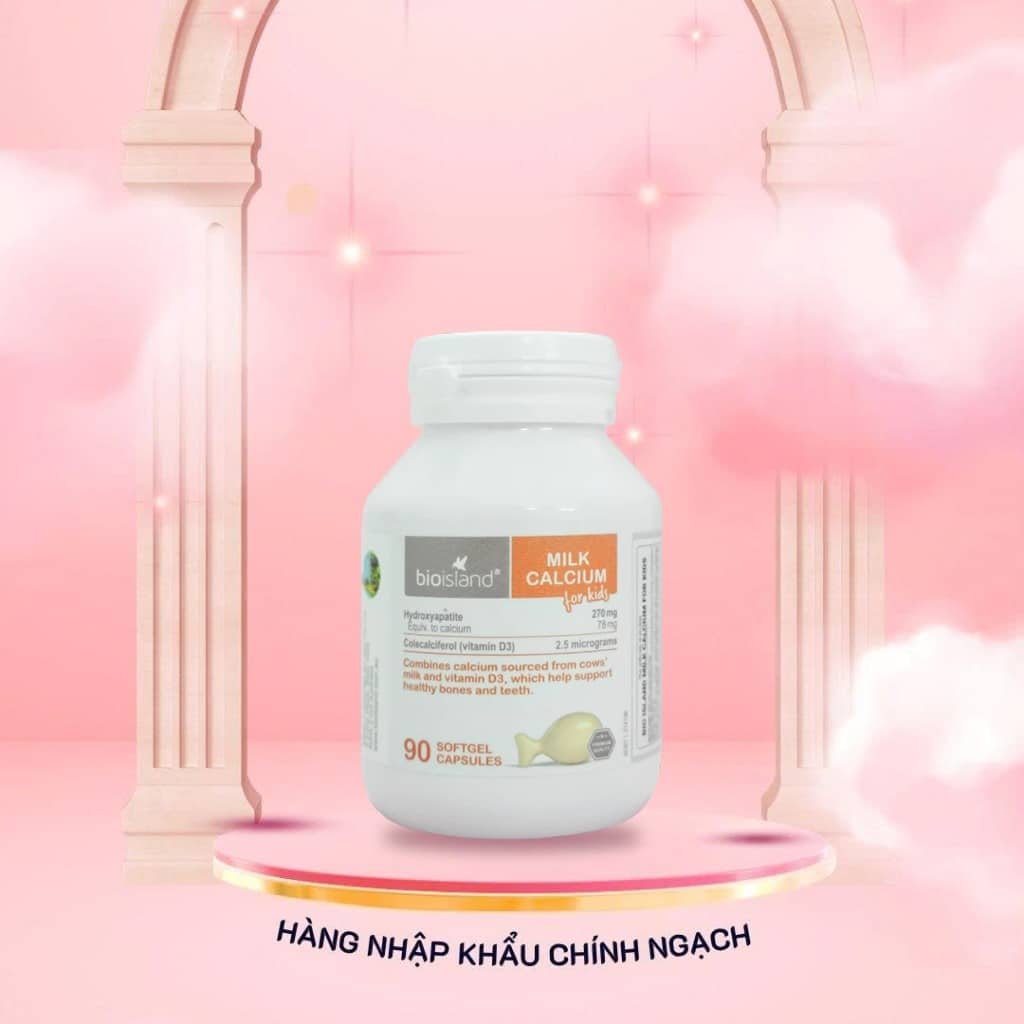 Canxi Sữa Bio Island Milk Calcium For Kids (90 viên) - Canxi Hữu Cơ Từ Sữa Bò Úc