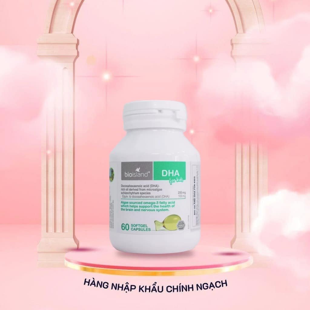 DHA Bio Island For Kids (Hộp 60 viên) - DHA Vi Tảo Tinh Khiết Cho Trẻ Em
