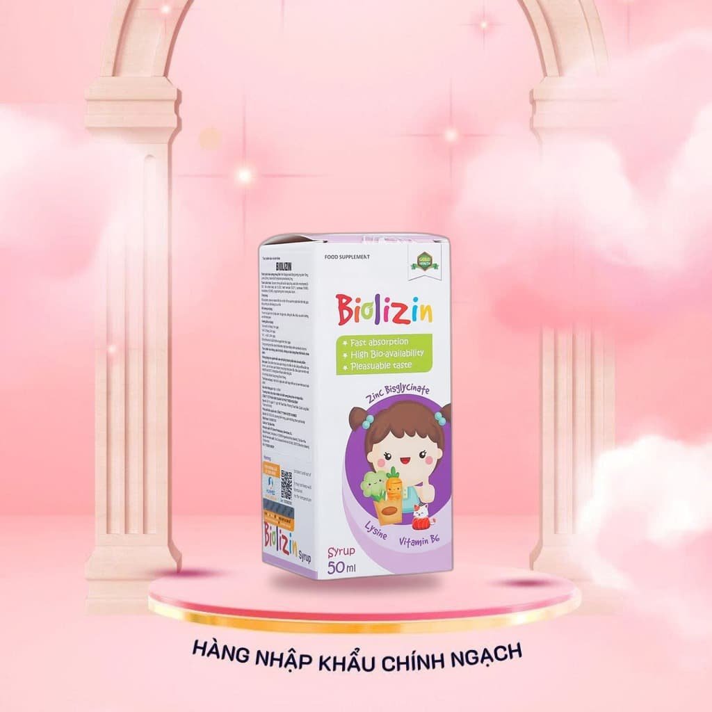 Kẽm Hữu Cơ Biolizin Cho Bé 50ml (Ý) - Kẽm Bisglycinate Kèm Lysine Kích Thích Ăn Ngon